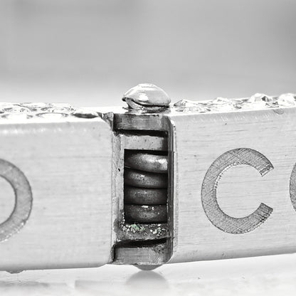 Chanel Swarovski Crystal Heart Bracelet Silver 6 of 6