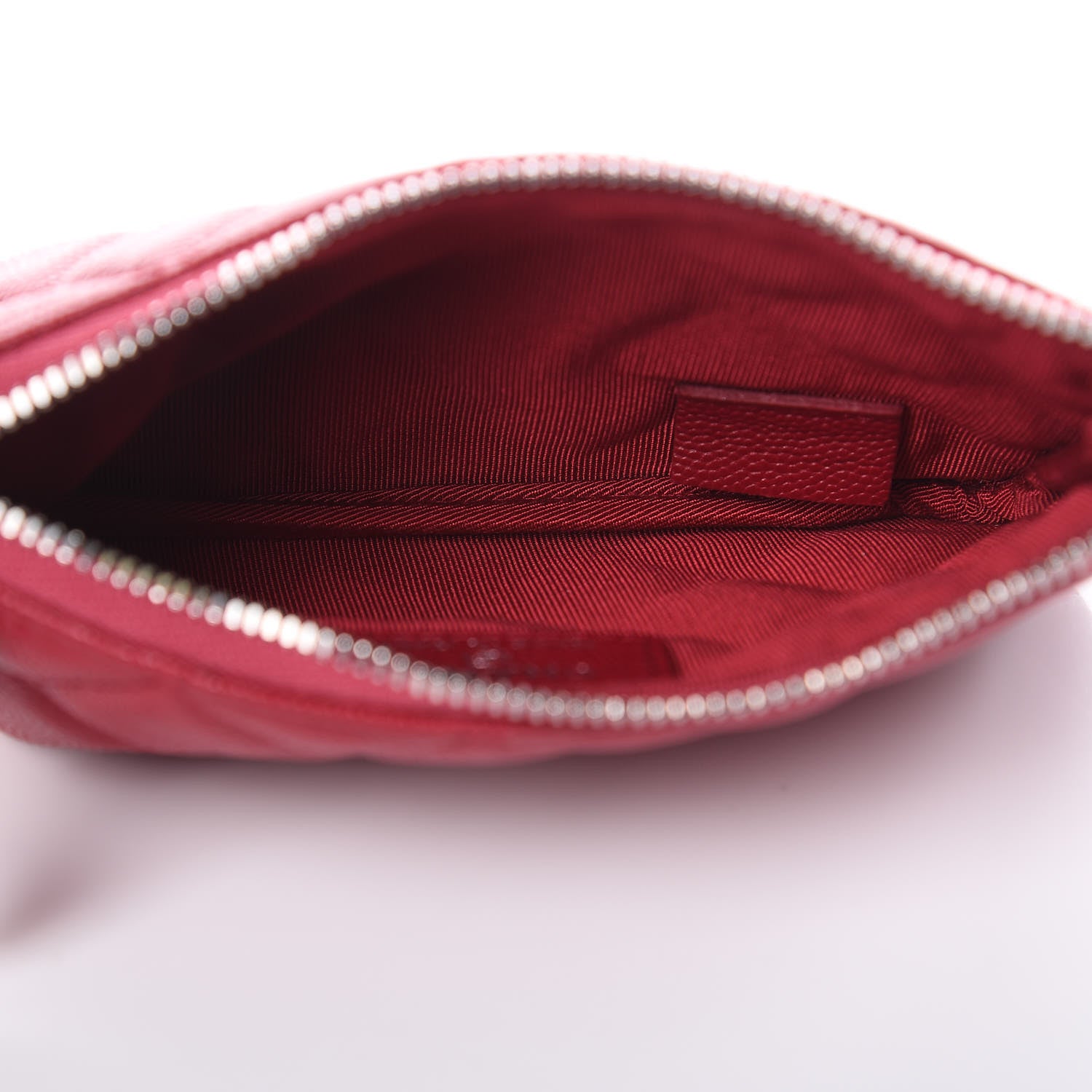 Chanel Caviar Quilted Small Cosmetic Case Dark Pink 5 of 8