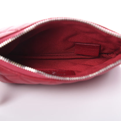 Chanel Caviar Quilted Small Cosmetic Case Dark Pink 5 of 8