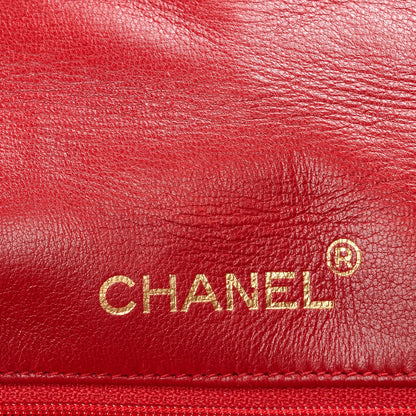 Chanel Lambskin Quilted Medium Single Flap Red 8 of 10
