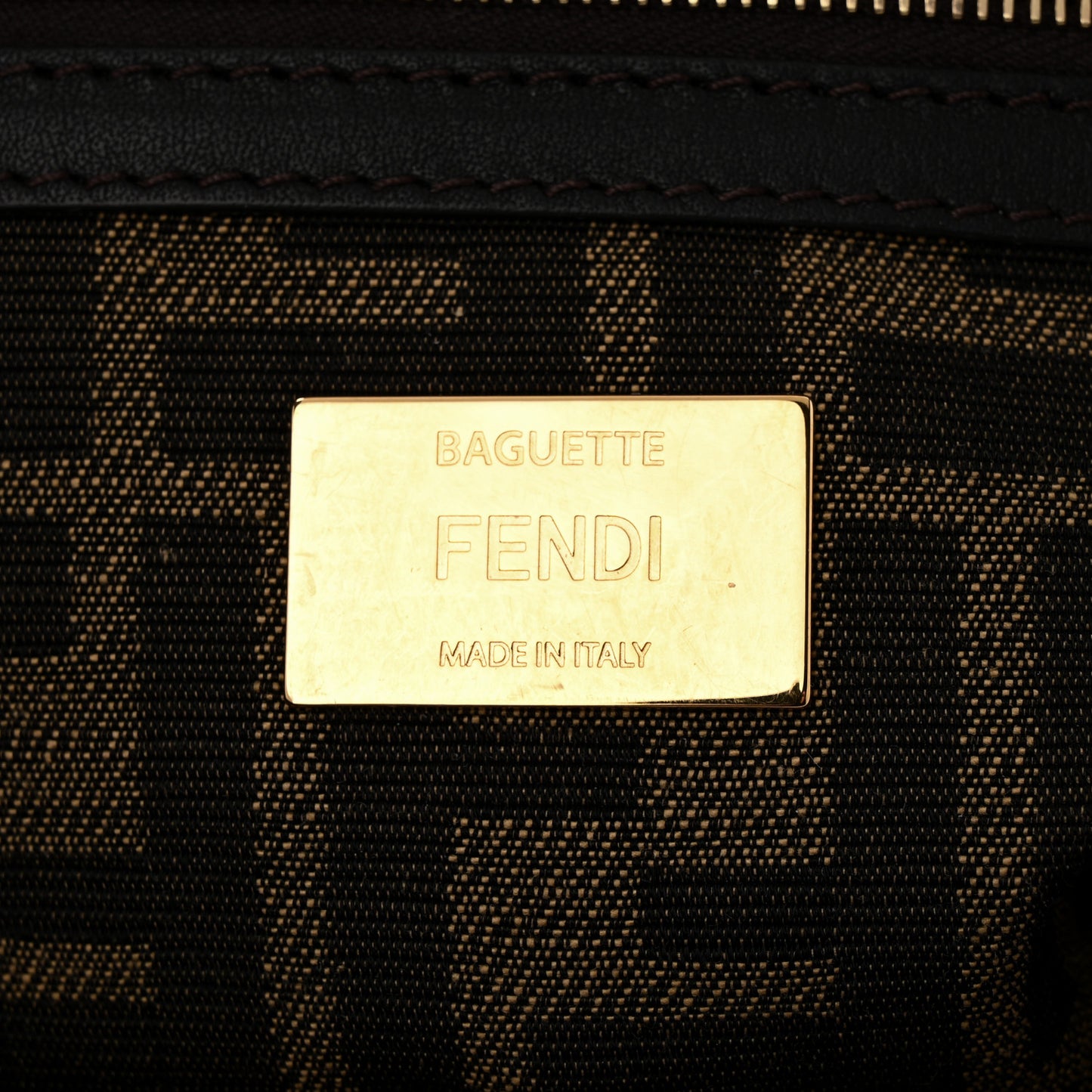 Fabric Jacquard FF 1974 Medium Baguette Tobacco Moro Black