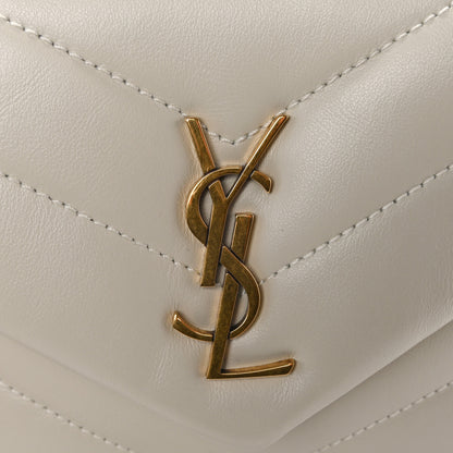 Saint Laurent Calfskin Y Quilted Monogram Toy Loulou Crossbody Bag Blanc Vintage 11 of 11