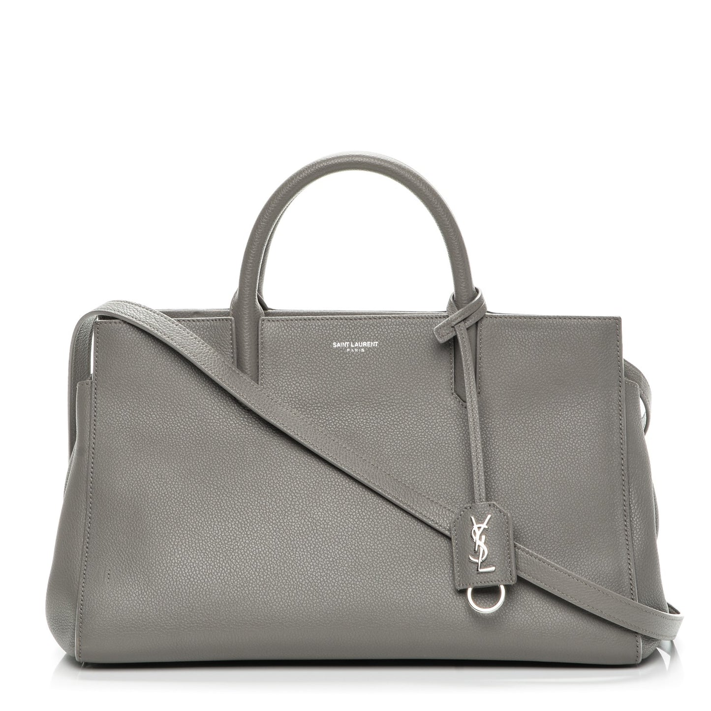 Grained Calfskin Small Rive Gauche Cabas Fog