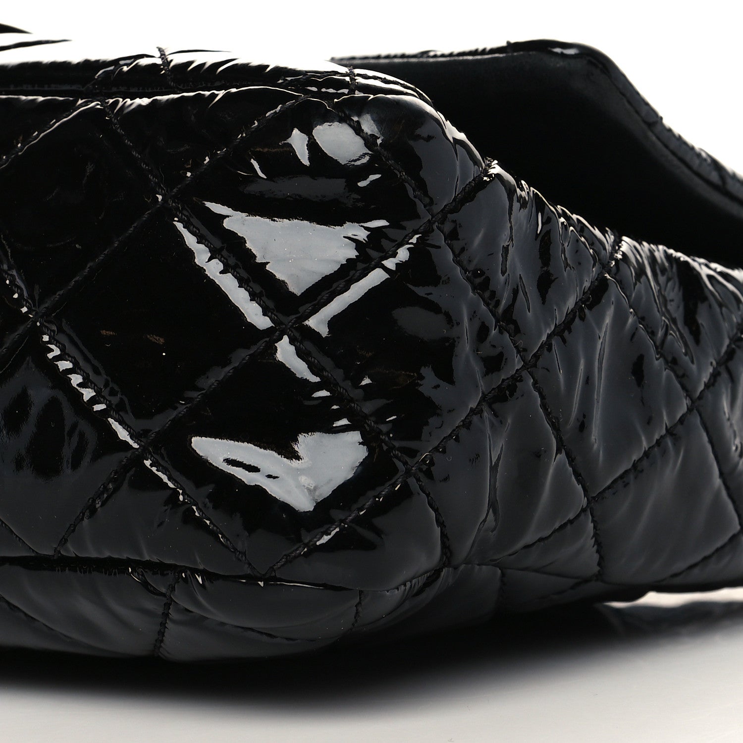 Chanel Patent Quilted Jumbo Single Flap Black 9 of 11
