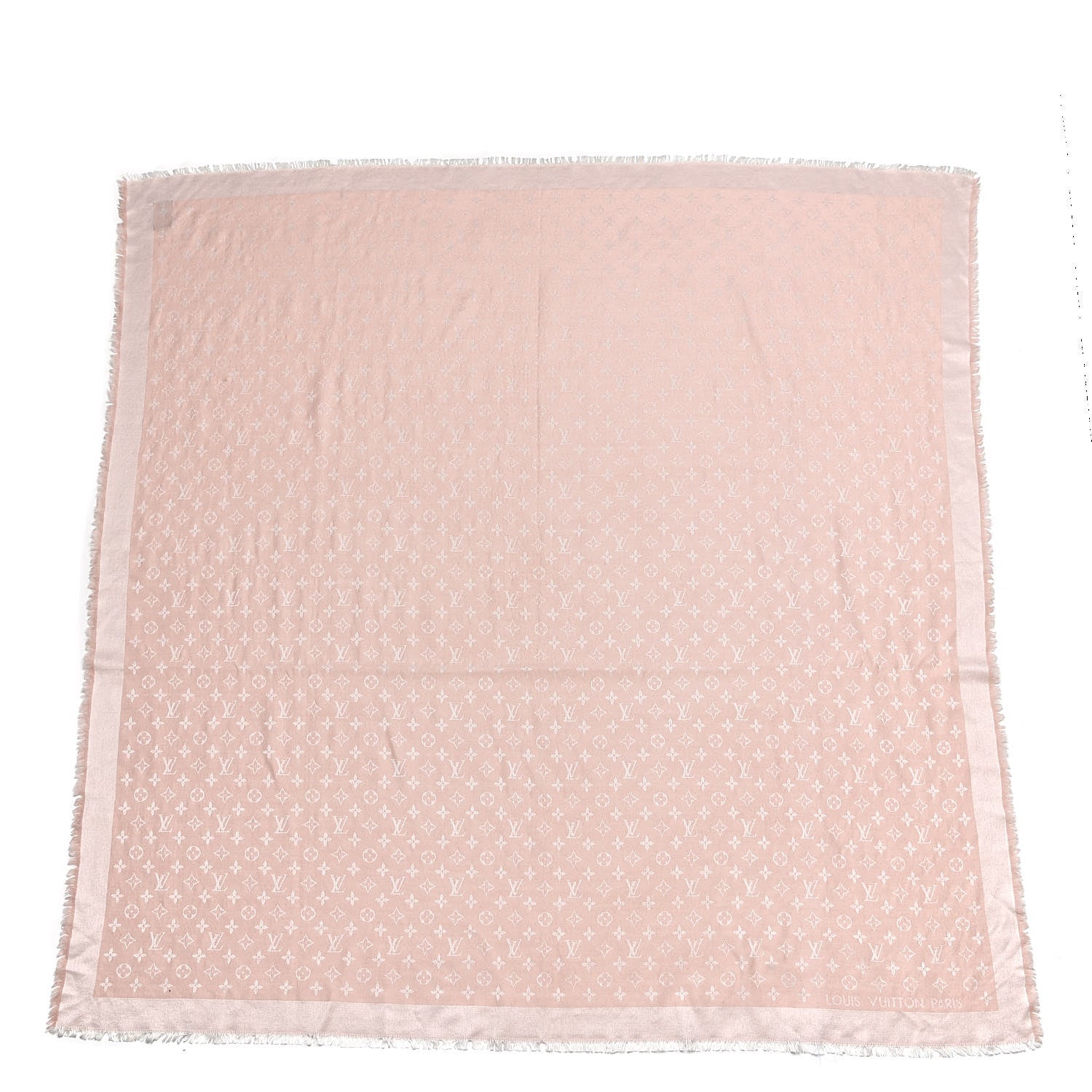 Louis Vuitton Silk Wool Monogram Shawl Rose 1 of 4