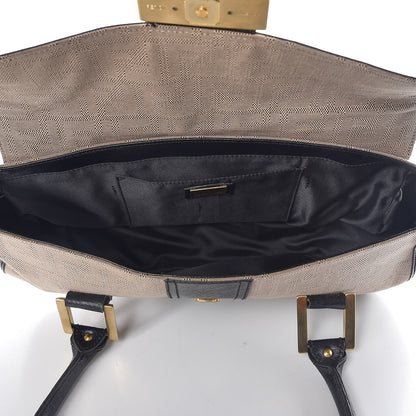 Fendi Zucca Shadow Shoulder Bag Black 7 of 9