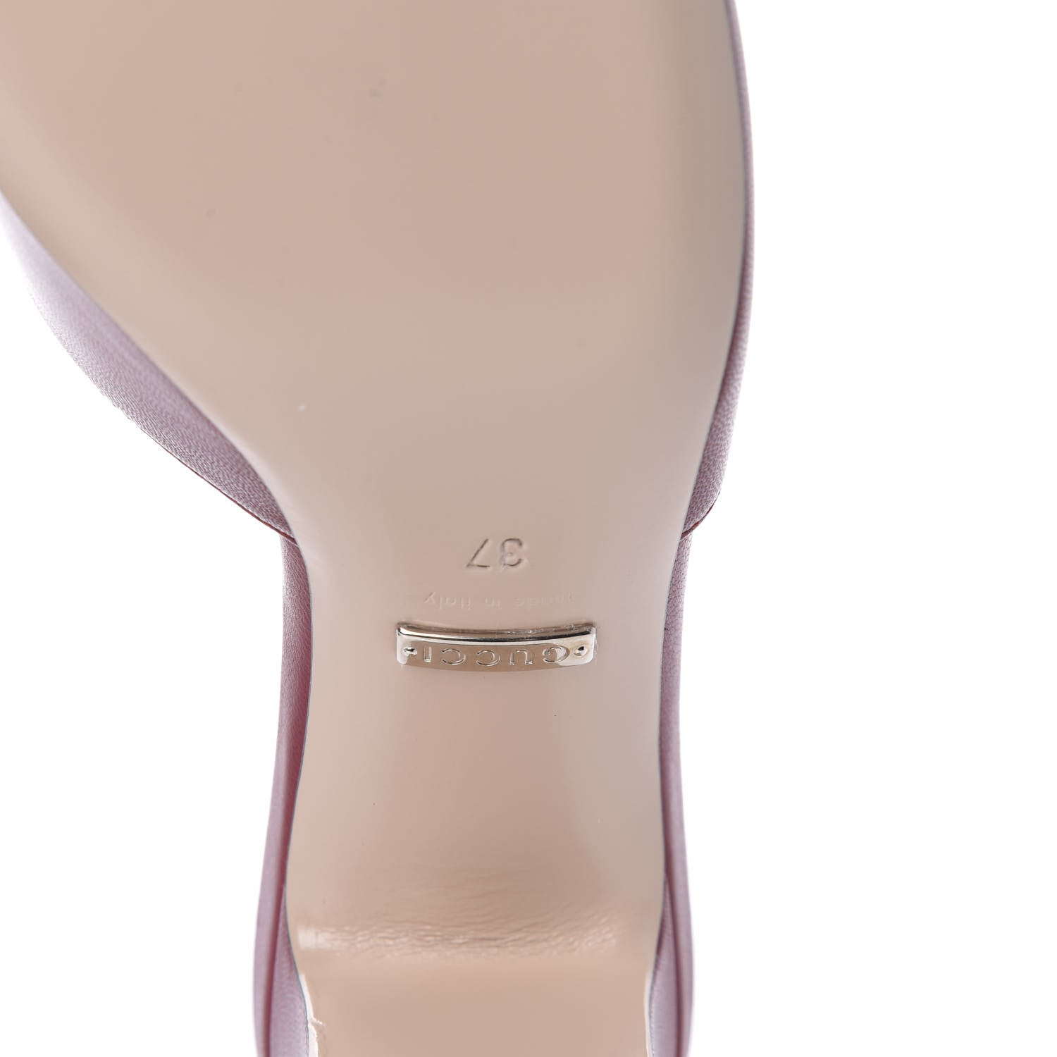Gucci Malaga Kid Crystal Square G Madelyn Mules 37 Romantic Cerise 9 of 10