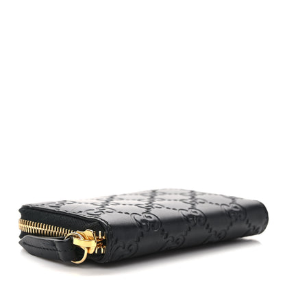 Gucci Guccissima Zip Around Card Case Black 4 of 8