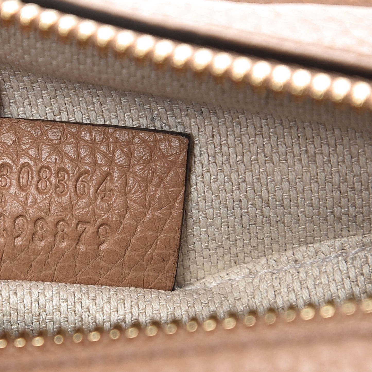 Pebbled Calfskin Small Soho Disco Bag Rose Beige