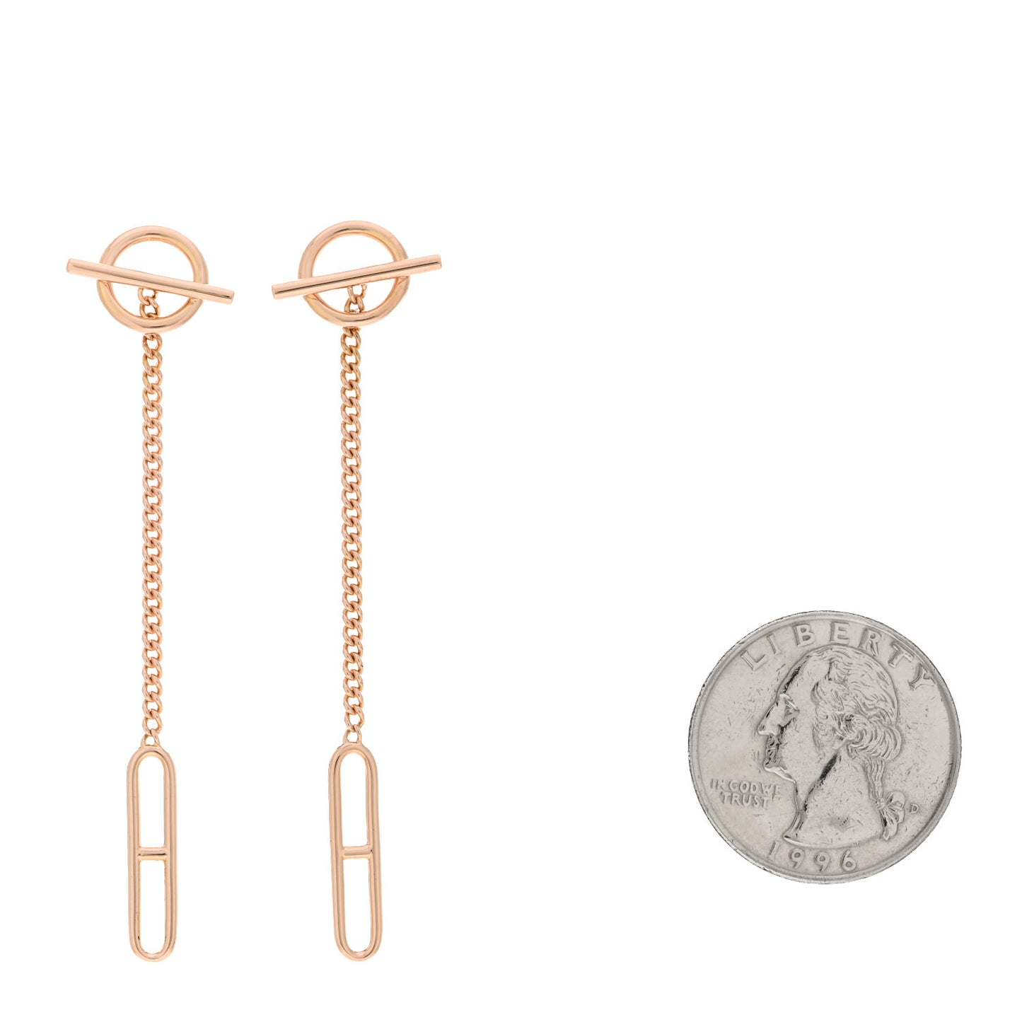 18K Rose Gold Echappee Asymmetric Earrings