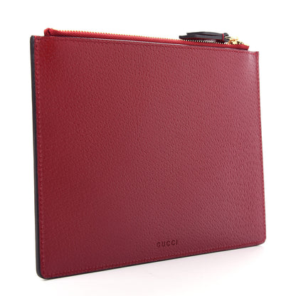 Gucci GG Supreme Monogram Tian Zip Pouch Beige Multicolor Red 3 of 7
