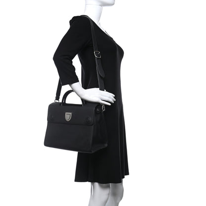 Christian Dior Grained Calfskin Medium Diorever Flap Black 2 of 10