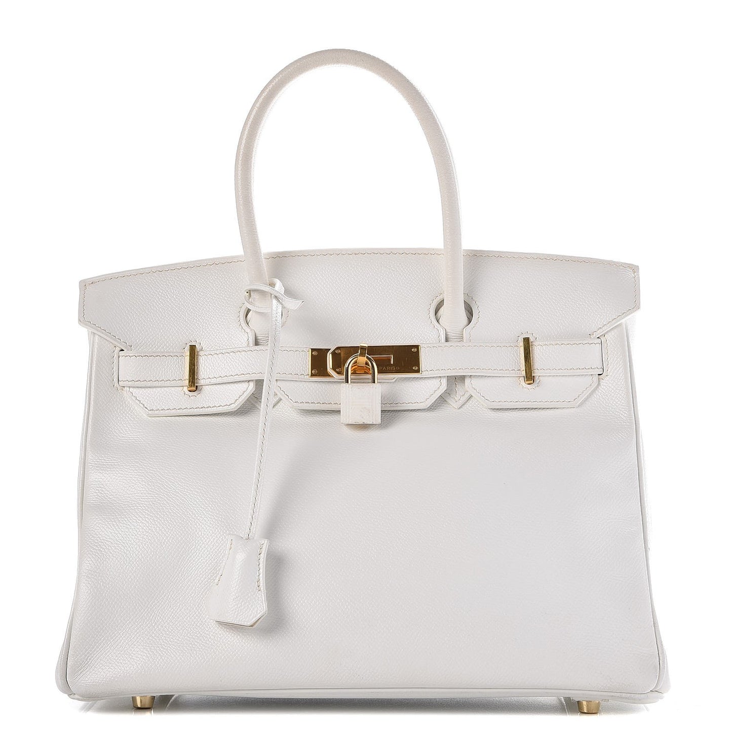 Epsom Birkin 30 White