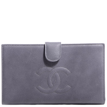 Chanel Caviar CC French Wallet Grey 1 of 9