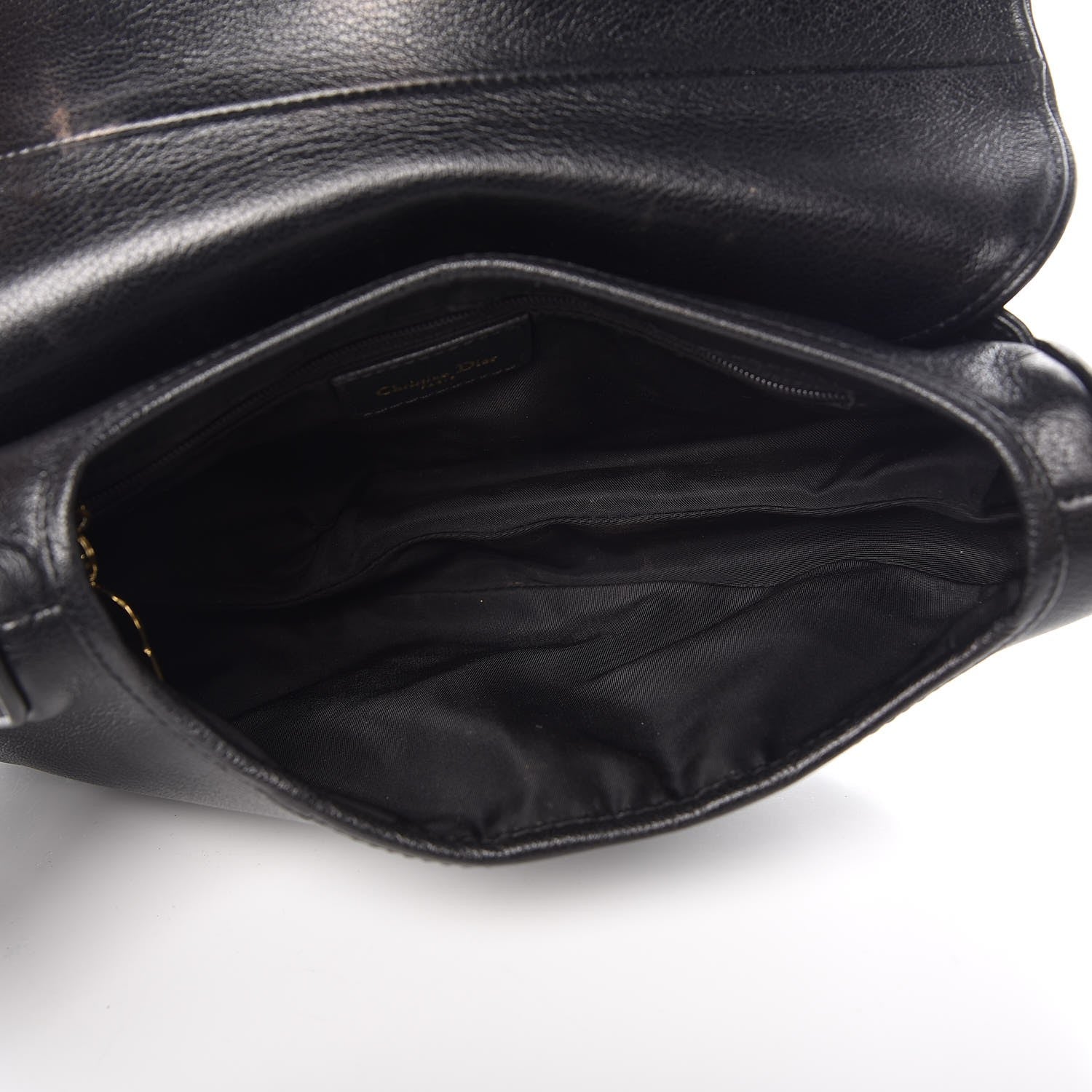 Christian Dior Calfskin Saddle Bag Black 5 of 10