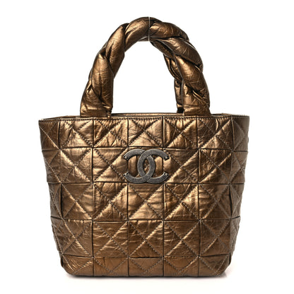 Chanel Metallic Aged Calfskin Quilted Small Origami Tote Bronze 1 of 9