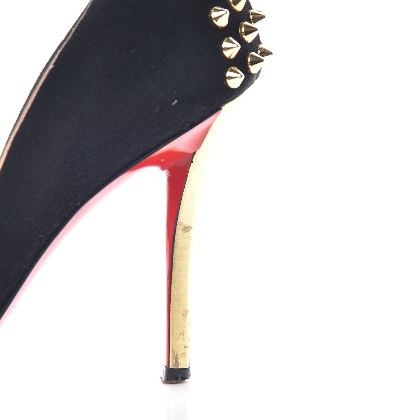 Suede Spiked Zappa 100 Pumps 35 Black Gold