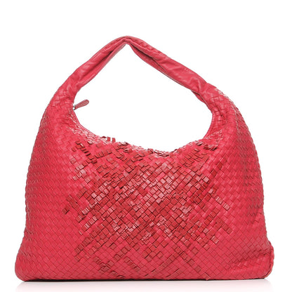 Bottega Veneta Nappa Intrecciato Maxi Veneta Plisse Hobo Fuchsia 1 of 9