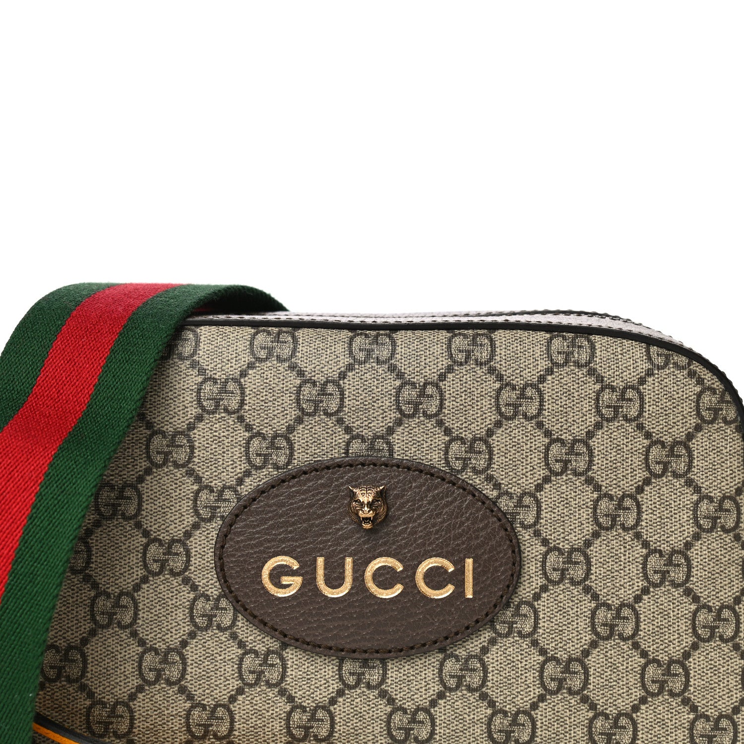 Gucci GG Supreme Monogram Web Neo Vintage Shoulder Bag Beige New Acero Crop 9 of 12