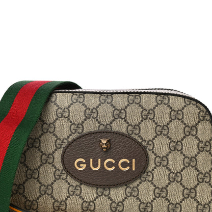 Gucci GG Supreme Monogram Web Neo Vintage Shoulder Bag Beige New Acero Crop 9 of 12