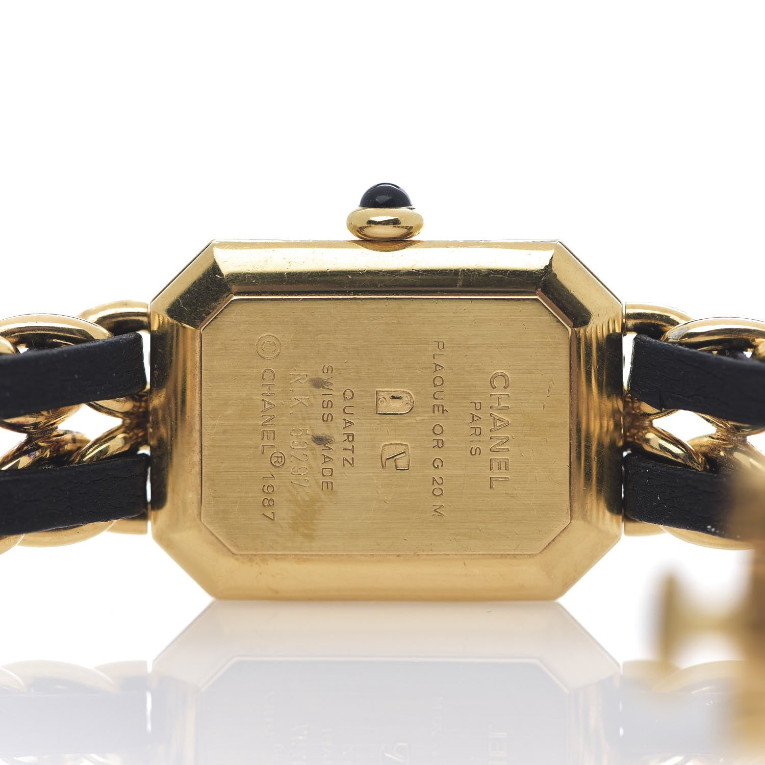 Chanel Stainless Steel Lambskin 20mm Chain Premiere Quartz Watch Gold M 5 of 6