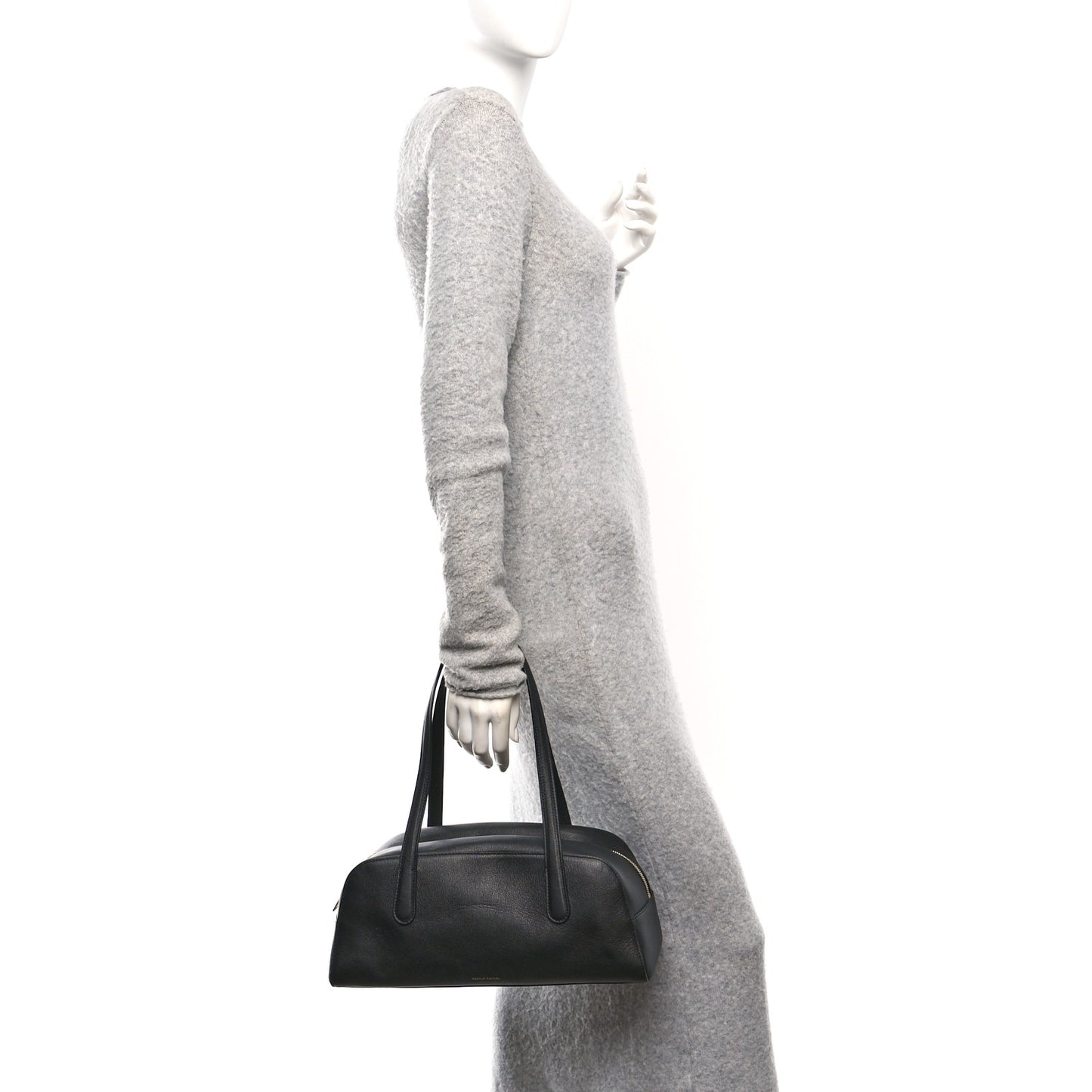 Pebbled Calfskin Handbag Black