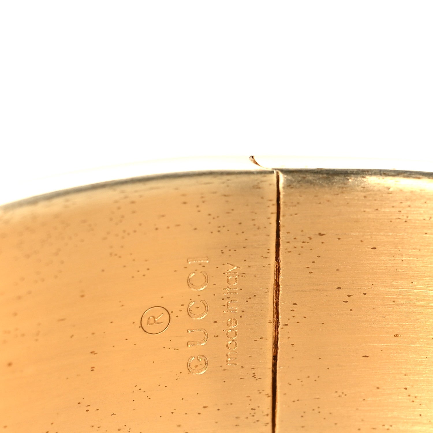 Gucci Metal Enamel Interlocking G Cuff Bracelet S Purple 4 of 4