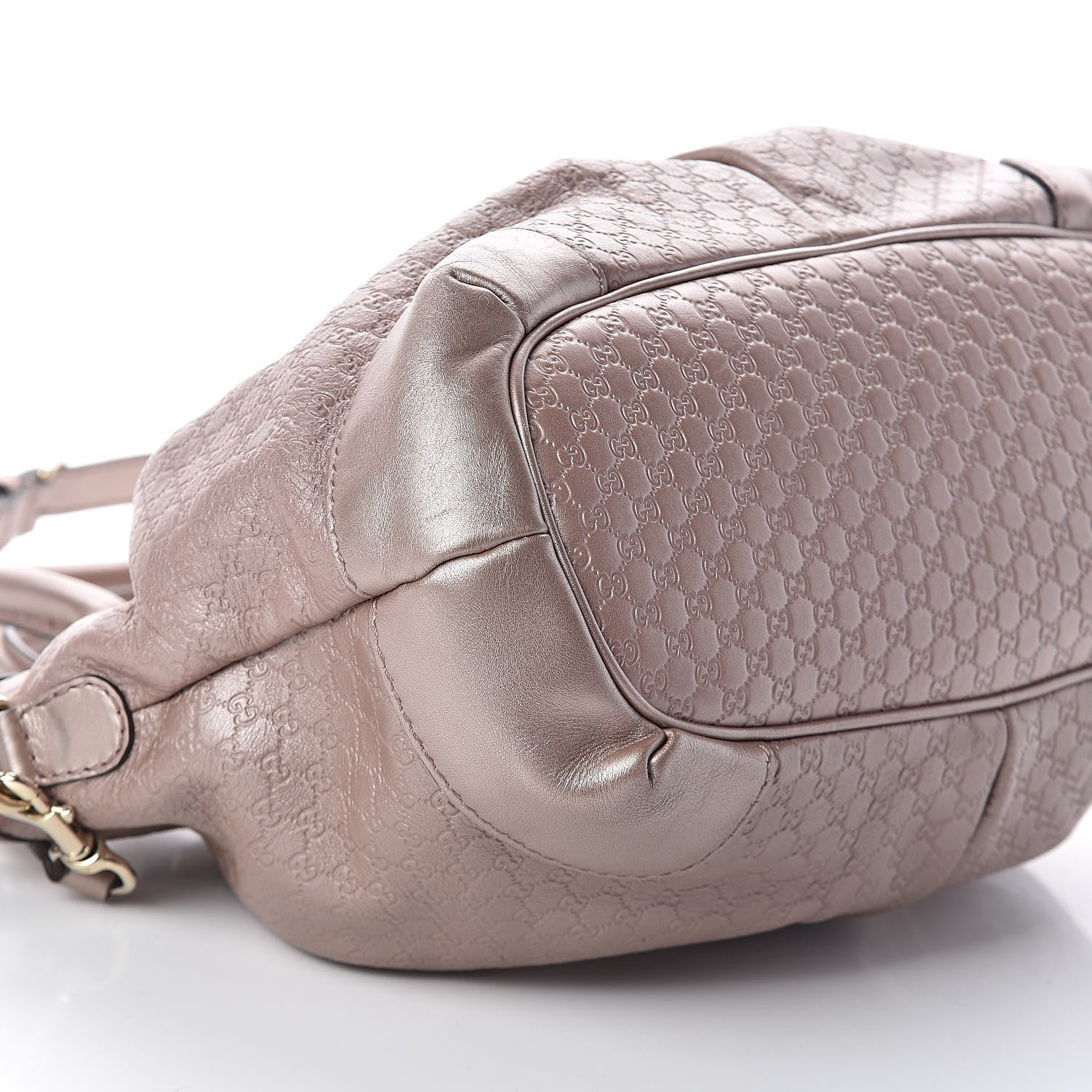 Gucci Metallic Microguccissima Medium Sukey Top Handle Bag Dark Cipria 10 of 11