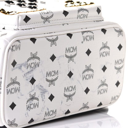MCM Visetos Studded Small Stark M Backpack White 7 of 7