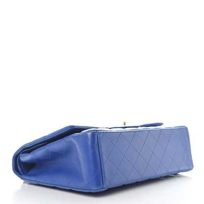 Chanel Lambskin Quilted Maxi Double Flap Blue 4 of 19