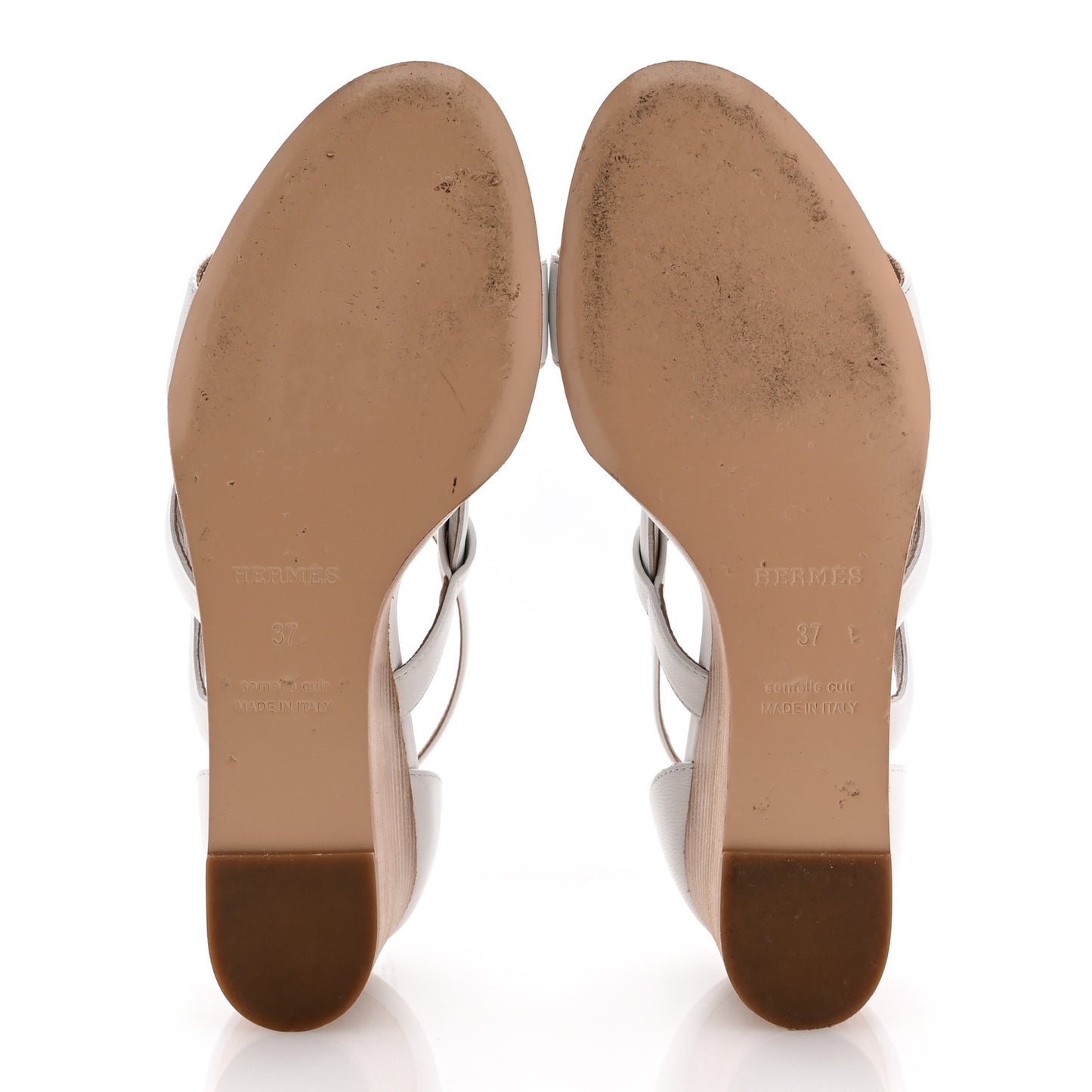 Nappa Brisbane Wedge Sandals 37 White