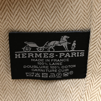 Hermes Wool Small Au Carre Bride-A-Brac Pouch Seigle 6 of 9