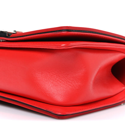 Chanel Lambskin Rubber Quilted Medium Two Tone Boy Flap Red Black 10 of 11