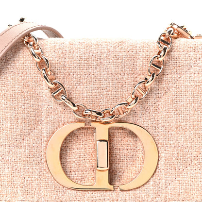 Christian Dior Linen Macrocannage Small Caro Bag Rose 8 of 10
