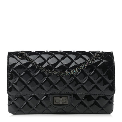Chanel Patent Calfskin Quilted 2.55 Reissue 225 Flap So Black 1 of 13