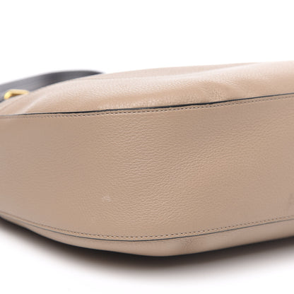 Prada Vitello Daino Zippered Hobo Messenger Cammeo 9 of 11
