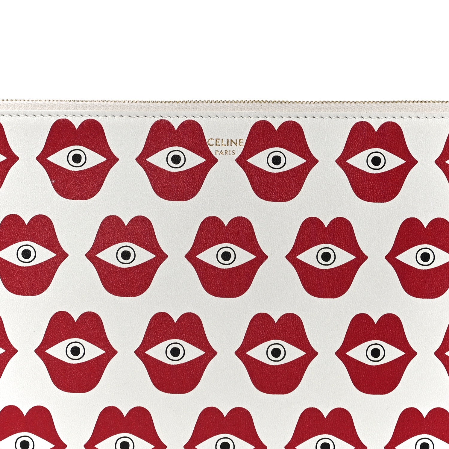 Celine X ANNELI SANAYE HENRIKSSON Smooth Calfskin Telepathic Pouch Red White 7 of 9