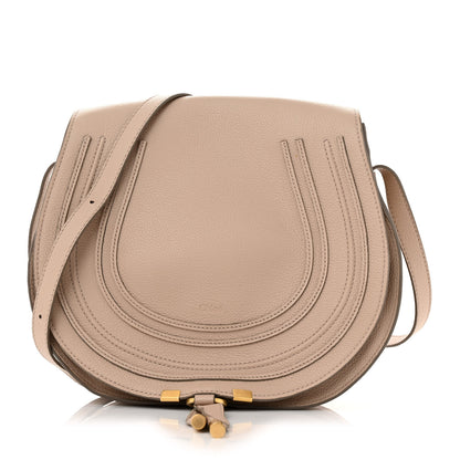 Chloe Grained Calfskin Medium Marcie Saddle Bag Nomad Beige 1 of 14