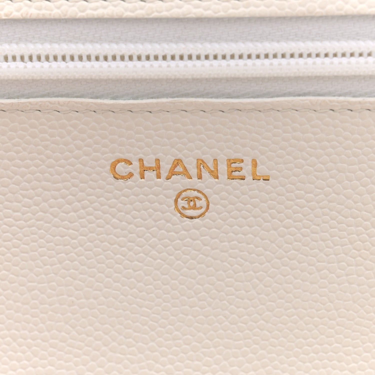Chanel Caviar Quilted Wallet On Chain WOC White 6 of 17