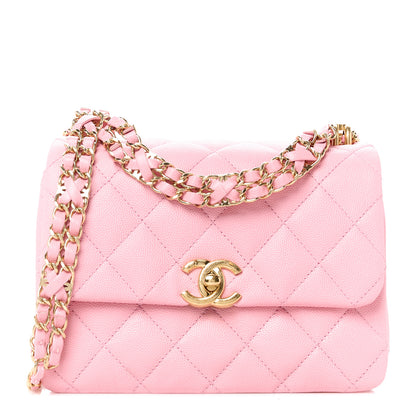 Chanel Caviar Quilted Mini Coco First Flap Pink 1 of 10