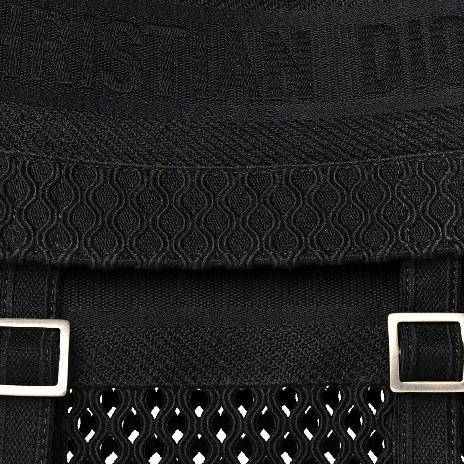 Christian Dior Canvas Embroidered Mesh Diorcamp Messenger Black 8 of 15