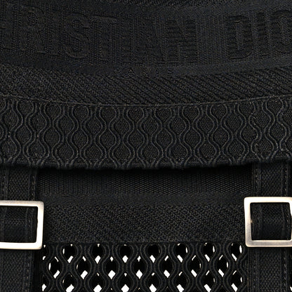 Christian Dior Canvas Embroidered Mesh Diorcamp Messenger Black 8 of 15