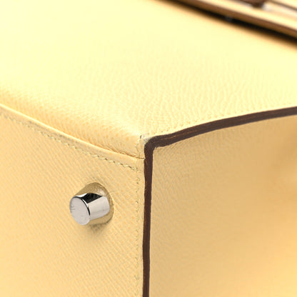 Hermes Epsom Kelly Sellier 25 Jaune Poussin 9 of 14