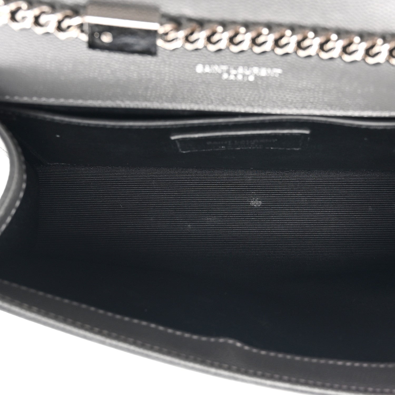 Saint Laurent Grain De Poudre Medium Classic Monogram Kate Satchel Earth Grey 5 of 15