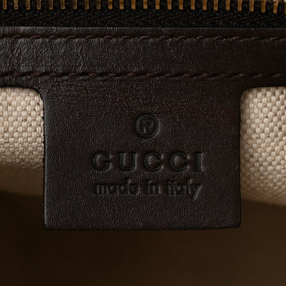 Gucci Monogram Selleria Calfskin Vintage Web Medium Boston Beige Ebony Cocoa 6 of 10