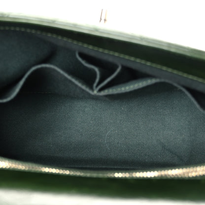 Chanel Calfskin Chevron Quilted Small Coco Handle Flap Green 5 of 10