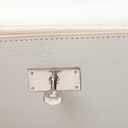 Hermes Chevre Mysore Kelly Longue Wallet Gris Perle 6 of 9