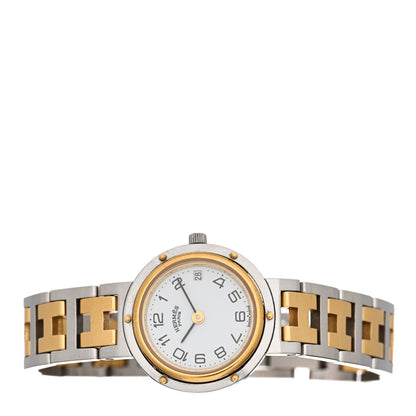 Hermes Stainless Steel 24mm Clipper Quartz Watch Gold 2 of 4