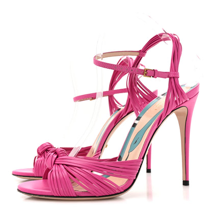 Gucci Malaga Kid Knotted Allie Sandals 40 Classic Fuxia 3 of 11