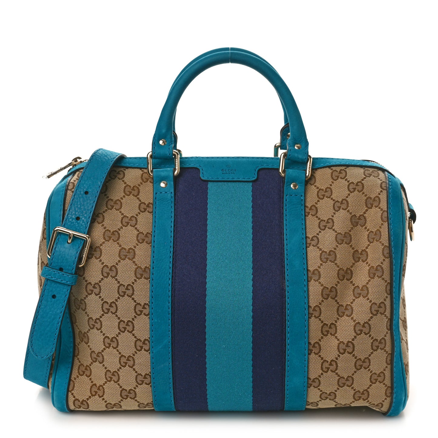 Monogram Vintage Web Medium Boston Teal